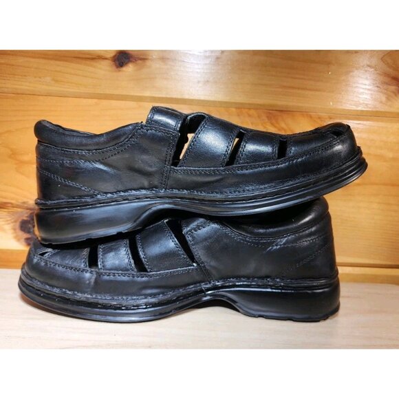 Spring Step Rylan Men's Shoes 44 Black Leather Orthopedic Closed Back Sandal - Picture 6 of 8